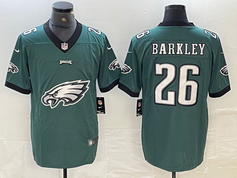 Men Philadelphia Eagles #26 Barkley Green 2024 Nike Brigade logo Limited NFL Jersey style 1->philadelphia eagles->NFL Jersey